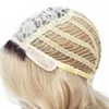 Perruques synthétiques ondulées blondes à racines noires pour femmes, perruque longue ombrée sans colle, cheveux de Cosplay 3479628