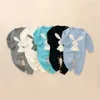 Easter Baby Knitted Jumpsuit Infant Bunny Overall Clothes Long Sleevele Newborn Knitted Jumpsuit Black White Blue