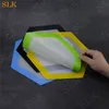 Hexagon silicone mat Quality FDA food grade reusable non stick sheet concentrate bho wax slick oil pads heat resistant fiber glass dab mats