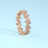 NIEUWE 18K Rose Gold CZ Diamond RING Set Originele Doos voor Pandora Real 925 Zilveren bloemen Mode Luxe trouwring Voor Vrouwen