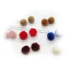 200pcs/lot Plush Fur Covered Ball Beads Charms DIY Pompom Beads Pendant for Necklace Bracelet Earring Jewelry Making