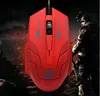 Alta Qualidade 2400DPI Ajustável USB Wired Optical Gaming Mouse Professional Game Cours para PC Computer Office Black Red 2 Cores