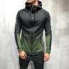 Mens hırka sweatshirtler hoodies yüksek kaliteli gündelik hoodies erkekler pullover kış polar ile şapka homme gradyan kapüşonlu fermuar