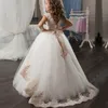 New romantic wear flower boy's birthday dress 2019 flower girl long dress female wedding girl presided at the banquet