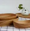 Oak boat plates solid wood oval fruit dessert round woods plate dinner custom lettering Dishes