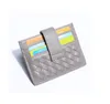 3 stks Kaarthouders Dames PU Solid Weave Credit Card Houder Korte Multifunctionele Haspen Min Portemonnee Mix Kleur