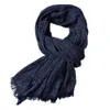 KLV 1PC Winter Men Scarf Classic Shawl Fringe Cotton Blends Solid Color Tassel Long Soft Warm Scarf BlackNavyBlueKhaki z10096763870