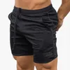 Homens shorts bolso casual shorts homens mais tamanho cordão elástico cintura suspensão brasão de praia