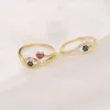 European network celebrity trend personality fashion ring gold-plated eyes love lucky charm devil's eye ring love glasses couple ring