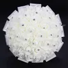 Brautstrauß Hochzeitsblumen mit Strass Romantischer Brautstrauß Schaum Künstliche Blumen Ramo De Boda Blume Weiße Rose Bouqu5270974