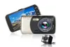 Bil DVR Dashcam 4 tums 170 grader 1080p Dual Lens Motion Dection Night Vision Video Recorder Bakifrån Kamera Registrator