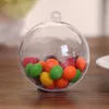 Transparent Geschenk Wrap Plastic Ball Weihnachtsbaum Dekoration Ring Hohl Food Candy Box Umweltschutz Hochzeit Dekorationen