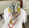 New style small square scarf women's art small fresh printing spring and autumn scarf silk scarf imitation real silk summer sunscreen shawl