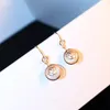 Großhandel-Roségold-Ohrringe, CZ-Diamant-Opal-Ohrringe für Frauen, Hochzeit, Party-Schmuck