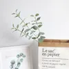 68 cm konstgjorda blad gren retro grön eukalyptusblad för heminredning bröllop växter faux tyg foliage rum dekoration5561230