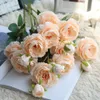 Dekorativa blommor kransar Artificial Fake Western Rose Flower Peony Bridal Bouquet Wedding Home Simulation Art Decor Ceremony #103451