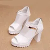 حار بيع- 2018 Nouveau Chaussures فام Zapatos منصة زقزقة تو أسافين أحذية للنساء Scarpe Donna Dames Schoenen الصنادل عالية الكعب