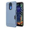 TPU + PC Materiaal Geborsteld Creditcard Portemonnee Hybrid Case voor MOTO G4 / G5 / E4 / E4 Plus / G6 PLAY / E5 PLAY / G7 POWER / E5 Plus / HTC BOLT / FOXXD MIRO / L590A