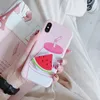 Casos Titular anel de dedo de Verão bonito para iphone XR X XS Max 6 6S 7 8 Plus bonito doce cor suave Simples Moda Telefone Caso NOVO