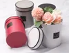 Paper box organizer Pure Color Round Flower Paper Boxes with Lid Hug Bucket Florist Gift Box 14X18 cm PH1