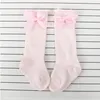 INS Cute Girls Princess Ribbon Bows Calcetines Niños pequeños recién nacidos Infant Big Bow Hasta la rodilla Medias largas Niños Cotton Lace Ruffle Baby Socks E3602