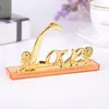 Neue stilvolle künstliche Blume in Liebe Display Stand Halter für Geburtstag Weihnachten Hochzeit Home Decor Blume Rosen Display Basis D1311a