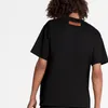 Fashion-Chain-Druck-T-Shirt Rücken gelber Aufkleber Kurzärmele Männer Frauen Paar lässige Street Skateboard T-Shirt Crew Neck HfHLTX035