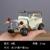 Kreativ bilmodell leksak, tennplatta retro vintagebil, enkel stil handgjord prydnad, för fest barns födelsedagspresent, samla, heminredning