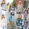 Meisjes Hoodies Floral Print Hooded Jas Dames Herfst Lange Mouw Sweatshirts Mode Jumper Tops Pullover Hoodie Casual Sport Bovenkleding D6294