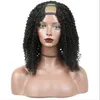 Peluca rizada rizada en forma de U, cabello virgen, 100% sin procesar, cabello humano peruano, pelucas en forma de U para mujeres negras, línea media, gorra pequeña y grande