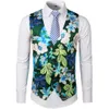 Luxury Paisley Floral Suit Vest Men 2019 Ny Slim Fit Waistcoat Bröllop Groom Ärmlös Mens Waistcoat Vest Chaleco Hombre