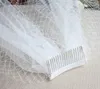 ビンテージバードケージの結婚式のベールは赤面するウェディングヘアピース2ティアトゥイフィグハニーブライダルヘッドピースブライダルベールv0043678159