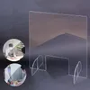 23 "* 30" protection contre les éternuements table de bureau bouclier en plexiglas acrylique transparent pour compteurs barrière de fenêtre de transaction pour la toux et les éternuements