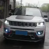 1 Set For Jeep Compass 2017 2018 2019 2020 Car LED light DRL With Yellow Signal Function Relay Daytime Running Light Daylight1811069