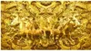 Modern behang voor Woonkamer Gouden behang Muurschildering 3D Wallpaper 3D Muurdocumenten voor TV Achtergrond