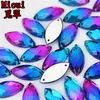 Micui 100pcs 9 20mm Çift Renkli At Gözü Akrilik Rhinestones Kristal Taşlar Dikiş Giysiler İçin Düz Taşlar Giyim Giyin Dikişinde ZZ476268R