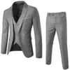 Men Wedding Suit Male Blazers Slim Fit Suits For Men 3-Piece Suit Blazer Business Wedding Party Jacket Vest & Pants