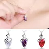 Hot Fashion! Damska Skręt Waterdrop Cyrkon Wiszący Łańcuch Choker Charm Naszyjnik Biżuteria