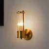 American Simple Luster Crystal Wall Lamp LED Makeup Mirror Front Light Badrum kök vardagsrummet sovrum gång
