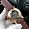 Neue Pam00382 Herrenuhren Schweizer Automatik Saphir Datumsanzeige Roségold Bronzegehäuse Kalbslederarmband transparenter Gehäuseboden Herren Wa322F