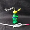 Sprite Style Hookah, Vattenrör Glas Bongs Hooakahs Två funktioner för oljeplattor glas bungar