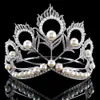 Nieuwe Collectie Big Size 2019 Miss Universe Same Crown Volledige Ronde Verstelbare Zilveren Parel Peakcock Feather Tiara Pageant