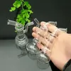 Glaspfeife Wasser Shisha Bongs Transparente, tragbare, speziell geformte Glaswasserflasche