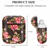 Acess￳rios para fone de ouvido Bluetooth sem fio para airpods 1/2 - S￩rie de flores de pl￡stico r￭gido capa de prote￧￣o de fones de ouvido