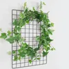 Symulacja liści winogron Rattan bluszczu sztuczne jedwabne liście zielone rośliny wiszące dekoracji kwiat rattan domu dekoracji ślubnej 1,7m