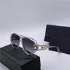 New popular men pilot sunglasses 163 rectangular hollow frame fashion simple design style with original glasses case