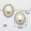 アイボリー真珠のラインストーンボタン金属の結婚式の招待状飾りボタントリンテットヘアフラワーセンタースクラップブッキング