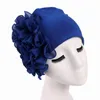 As mulheres muçulmanas Ruffles Flor Turban Bonnet Hat Bandana Chemo Caps Enrole Lenço