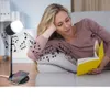 Högtalare 3 i 1 flexibel LED -skrivbordslampa USB -laddning med trådlös laddare Bluetooth -högtalartabell Ljus smart touch dimmer belysningstelefon c