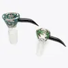 14mm 18mm Male Joint Glass Bowl heady Wig Wag green color bowls Hookahs For bong dab rig